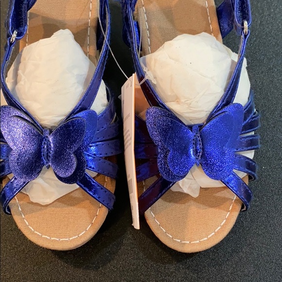 Gymboree blue butterfly sandals size 10 - Picture 2 of 4